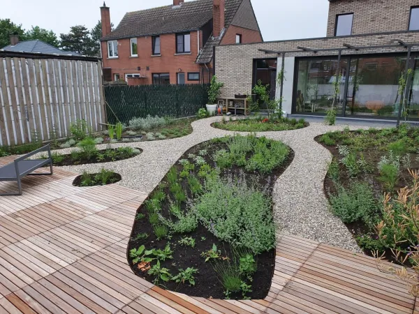 Organische structuur in de tuin
